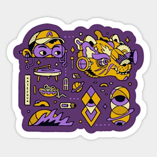 Purple Wolf Pack Sticker